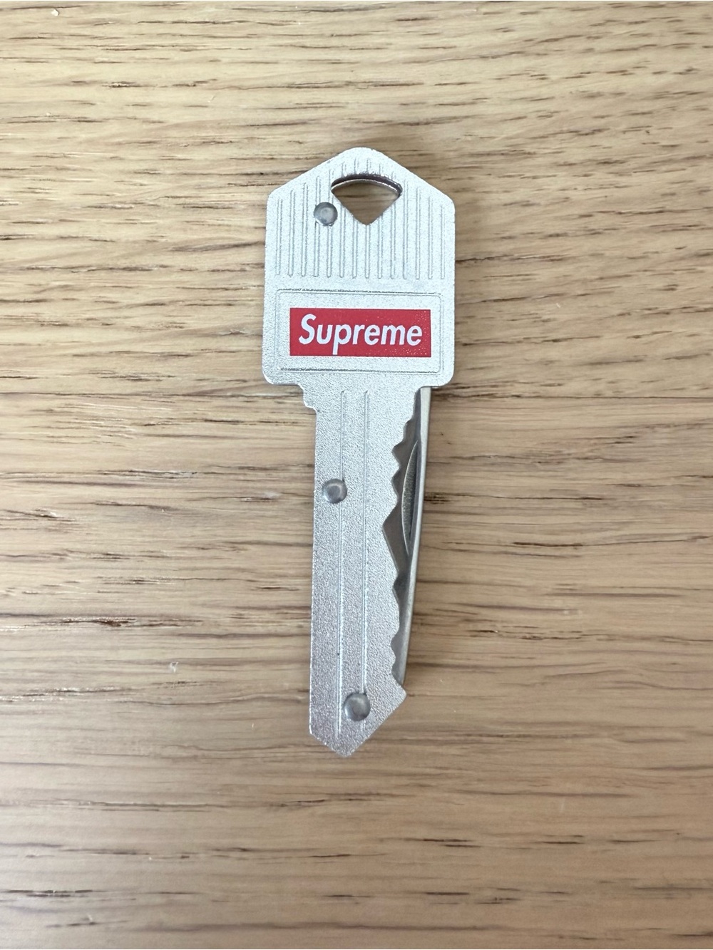 Supreme Silver Keychain